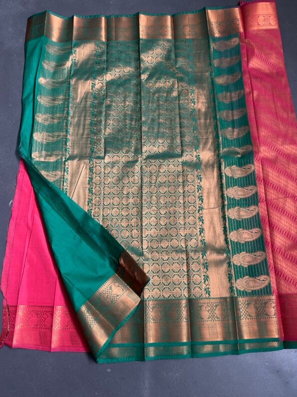 red mini kanchi sarees