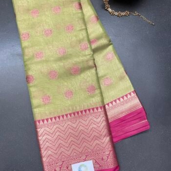 Beautiful Green Tissue Silk saree